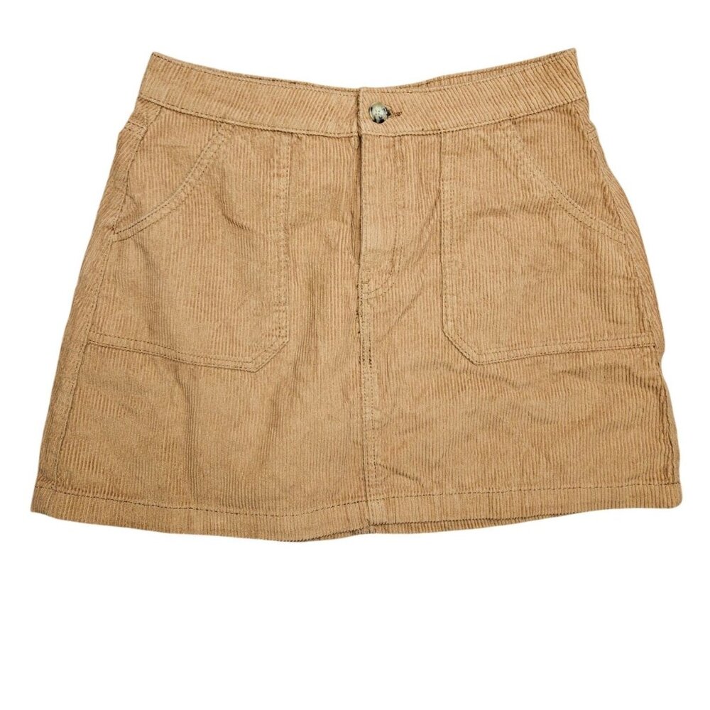 American Eagle Granola Girl Grunge A-Line Mini  Corduroy Skirt Size 30 Pockets